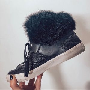 Rebecca Minkoff Sneaker (Fur & Leather)